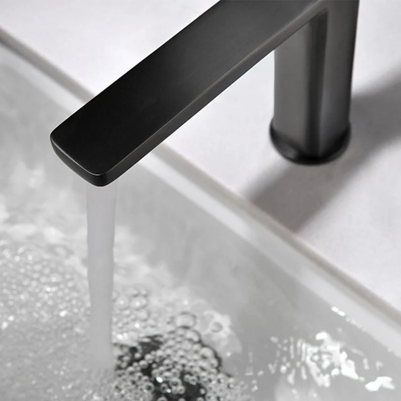 Modern Bathroom Sink Tap with Single Handle Brass Square Tap -Bathlova