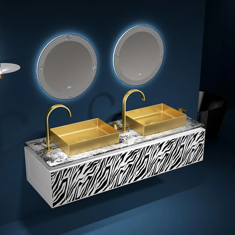 Modern Bathroom Sink with Pop-Up Drain Metal Rectangular Vessel Bathroom Sink -Bathlova