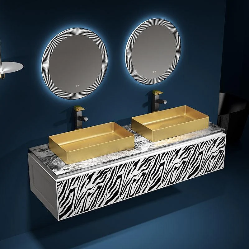 Modern Bathroom Sink with Pop-Up Drain Rectangular Metal Vessel Bathroom Sink -Bathlova