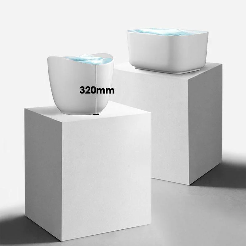 Modern Bathroom Sink with Single Tap Hole Porcelain Rectangular Vessel Lavatory Sink -Bathlova