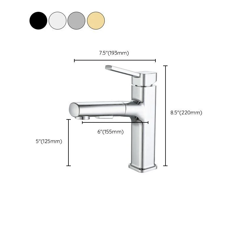 Modern Bathroom Tap Brass Lever Handles Swivel Spout Bathroom Sink Tap -Bathlova