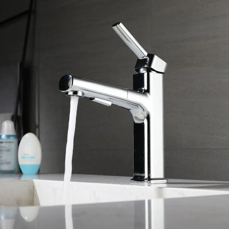 Modern Bathroom Tap Brass Lever Handles Swivel Spout Bathroom Sink Tap -Bathlova