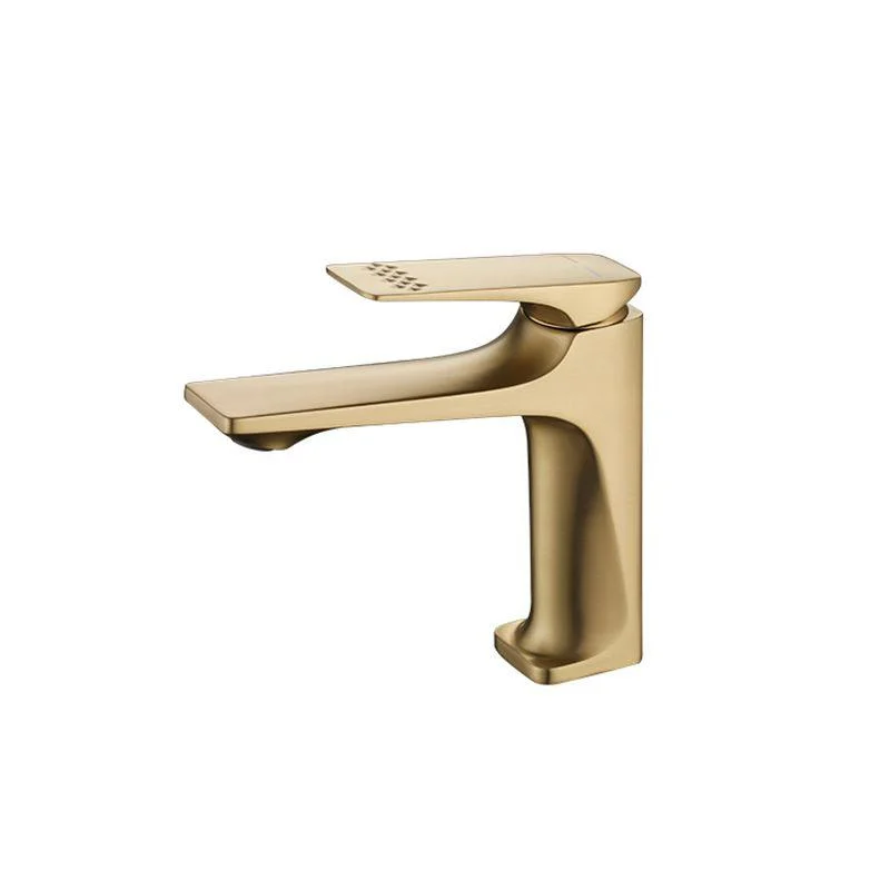 Modern Bathroom Tap Brass Low Arc Lever Handles with Water Hose Sink Tap -Bathlova