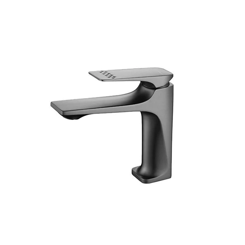 Modern Bathroom Tap Brass Low Arc Lever Handles with Water Hose Sink Tap -Bathlova