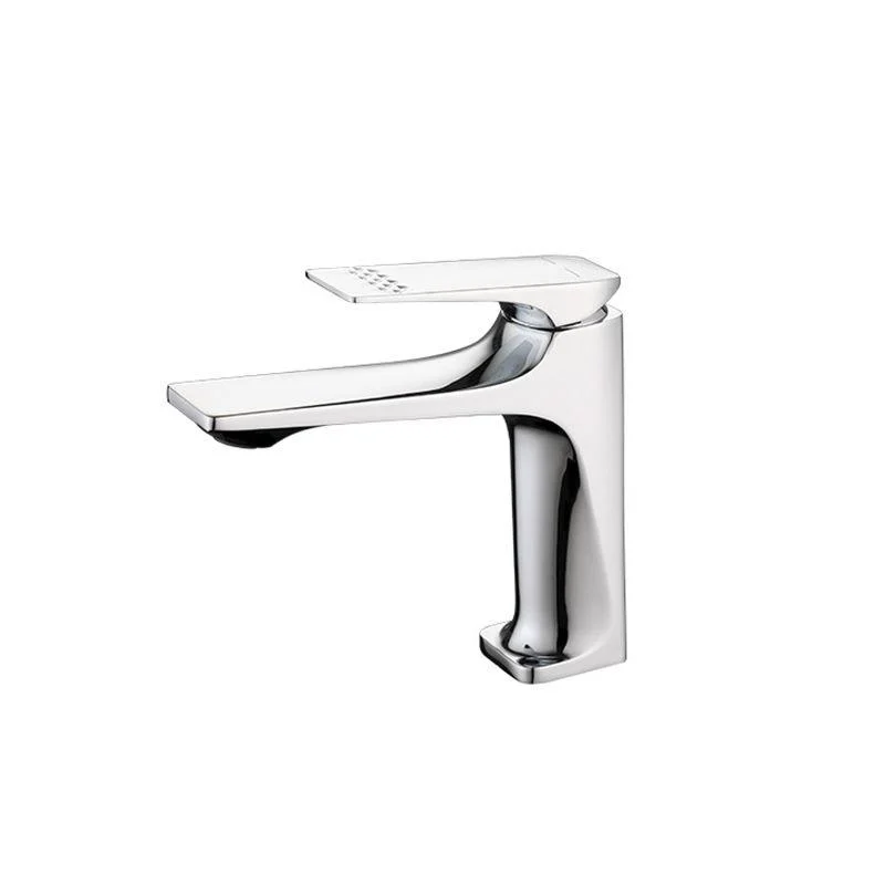 Modern Bathroom Tap Brass Low Arc Lever Handles with Water Hose Sink Tap -Bathlova