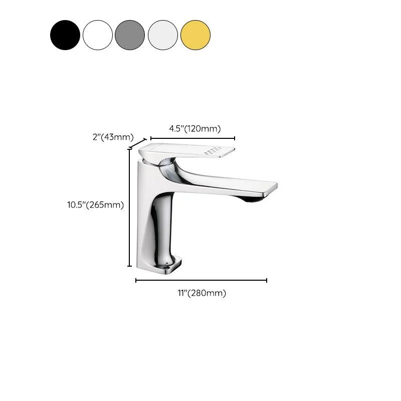 Modern Bathroom Tap Brass Low Arc Lever Handles with Water Hose Sink Tap -Bathlova