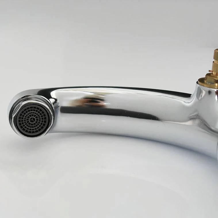 Modern Bathroom Tap Chrome Knob Handle with Water Hose Vessel Sink Tap -Bathlova