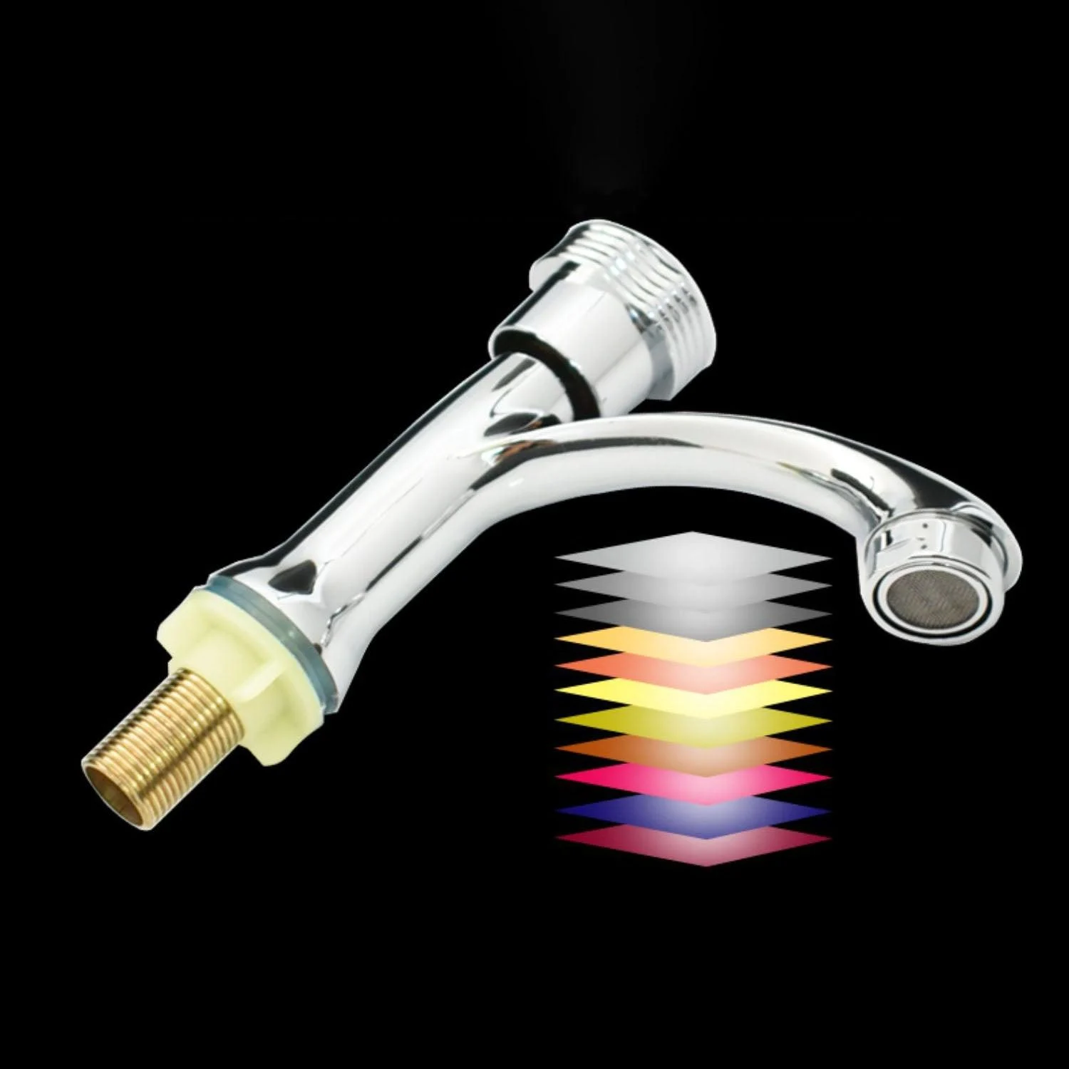 Modern Bathroom Tap Chrome Knob Handle with Water Hose Vessel Sink Tap -Bathlova