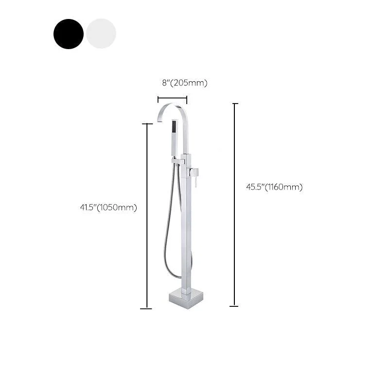 Modern Bathroom Tap Floor Standing Handheld Shower Head Bathtub Tap -Bathlova