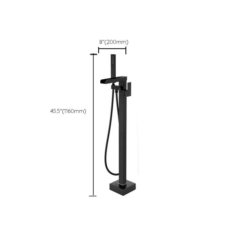 Modern Bathroom Tap Floor Standing Handheld Shower Head Bathtub Tap -Bathlova