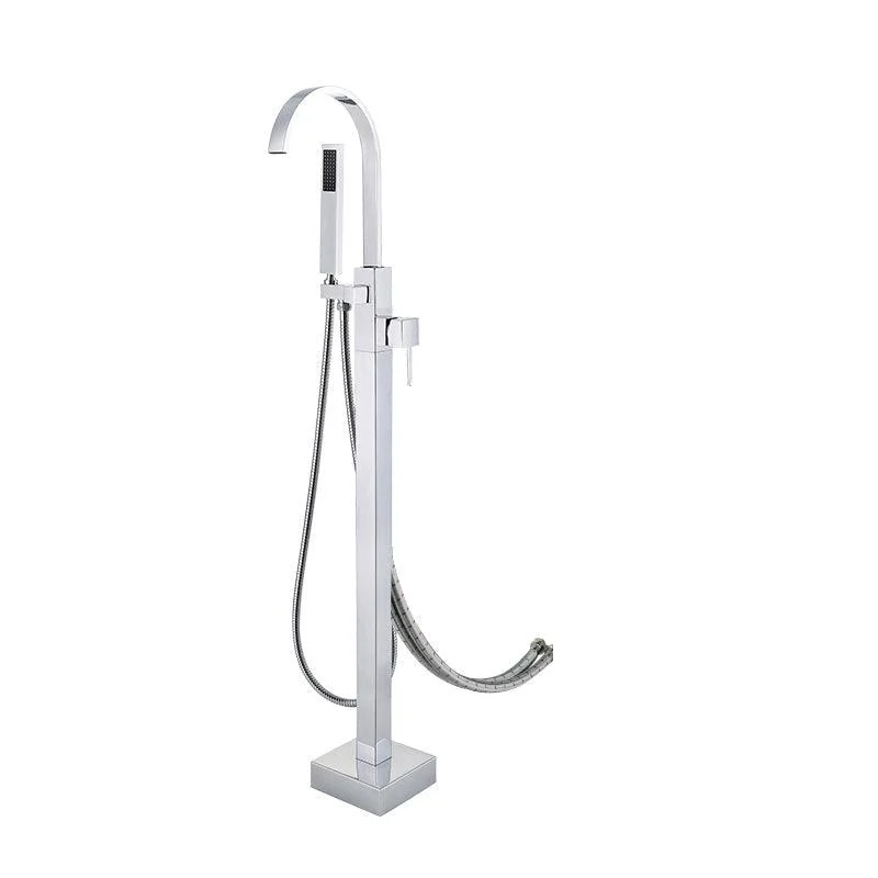 Modern Bathroom Tap Floor Standing Handheld Shower Head Bathtub Tap -Bathlova