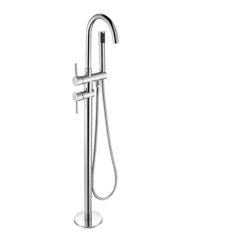 Modern Bathroom Tap Floor Standing Handheld Shower Head Bathtub Tap -Bathlova