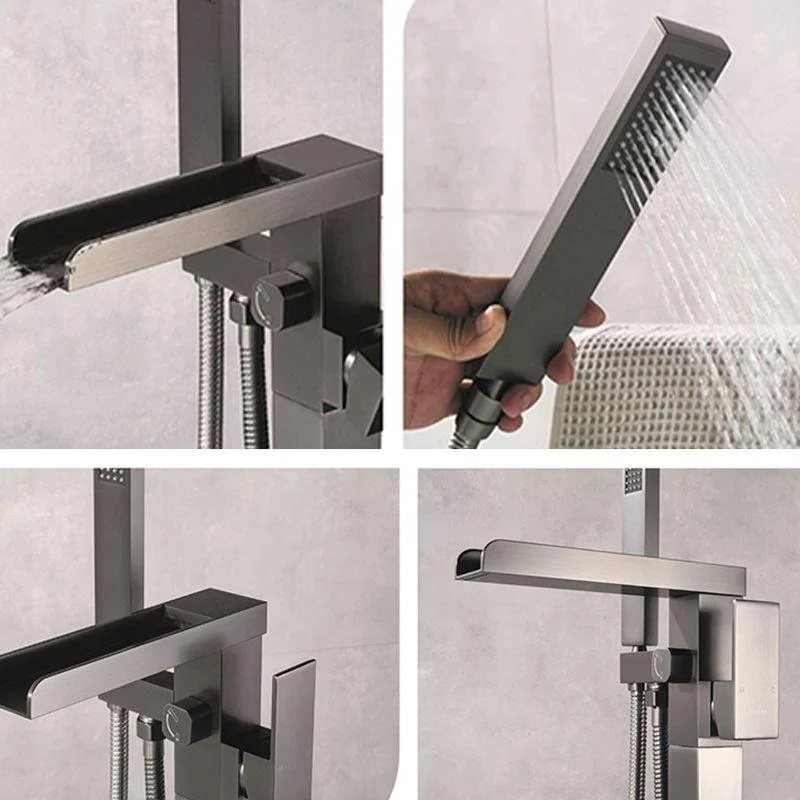 Modern Bathroom Tap Floor Standing Handheld Shower Head Tap -Bathlova