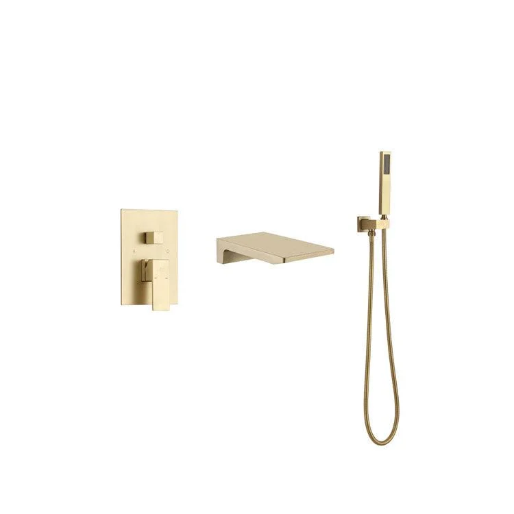 Modern Bathroom Tap One Handle Copper Wall Mounted Bathtub Tap -Bathlova