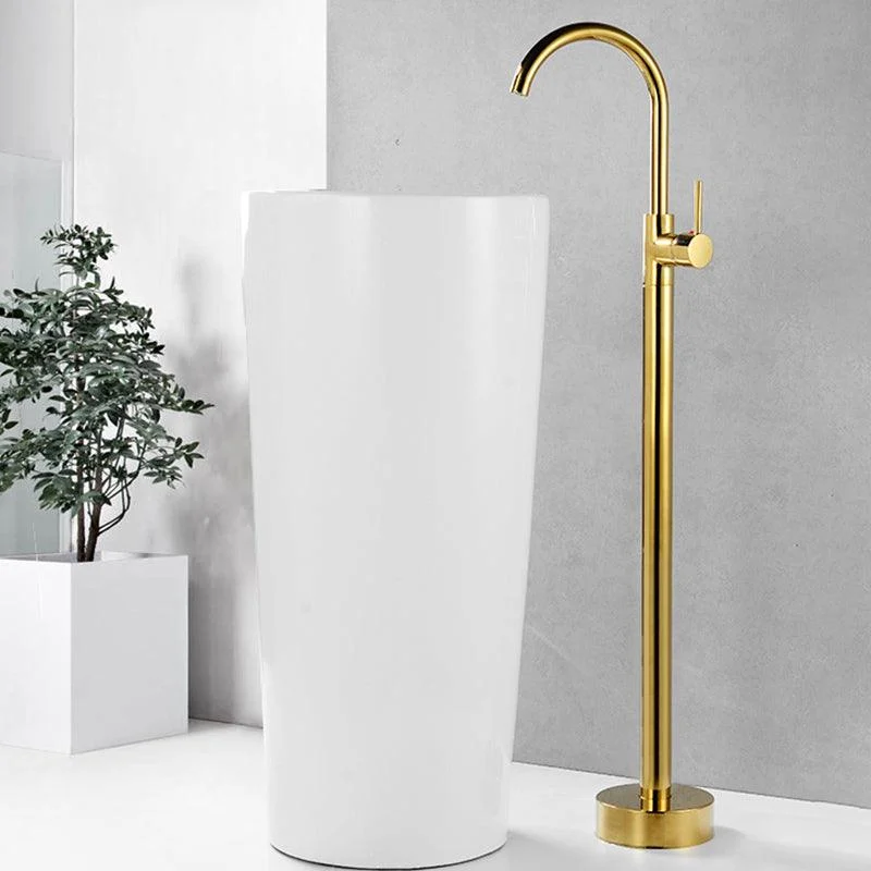 Modern Bathroom Tap Pure Color Freestanding Bathroom Tap -Bathlova