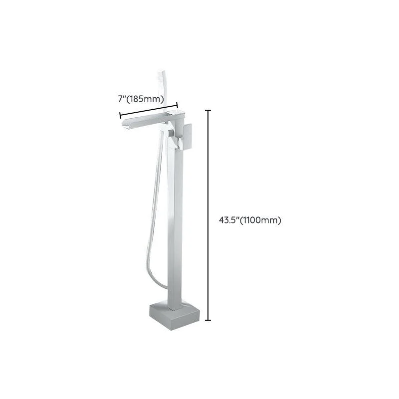 Modern Bathroom Tap Pure Color High Arc Freestanding Tub Tap -Bathlova