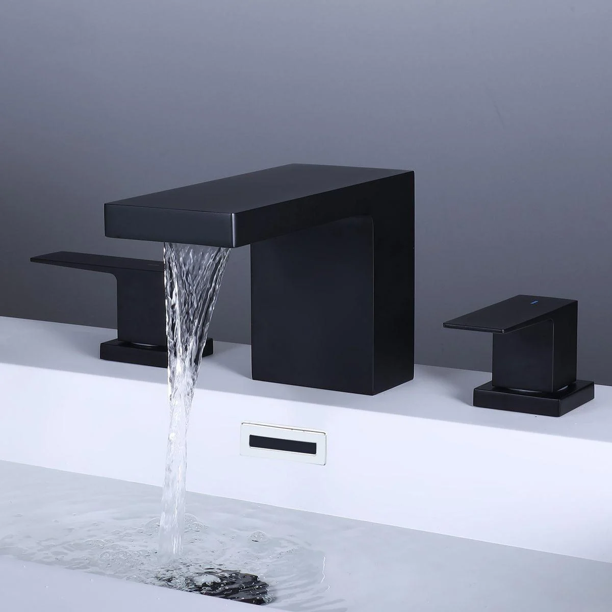 Modern Bathroom Tap Rod Two-handle Waterfall Bathtub Tap -Bathlova