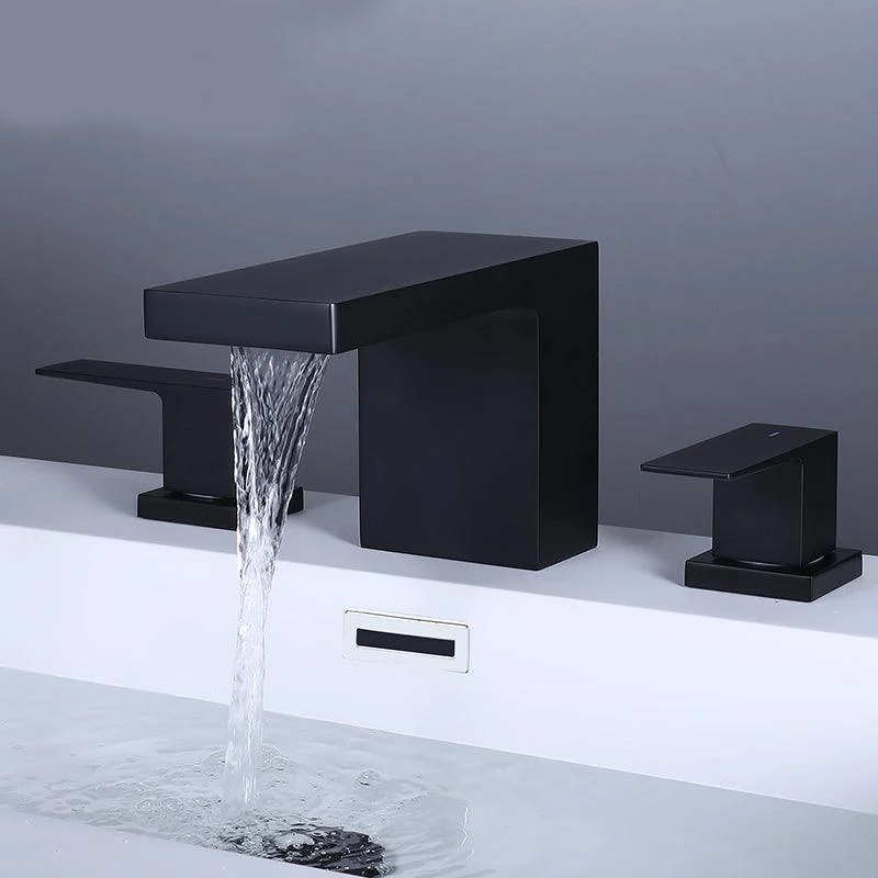 Modern Bathroom Tap Rod Two-handle Waterfall Bathtub Tap -Bathlova