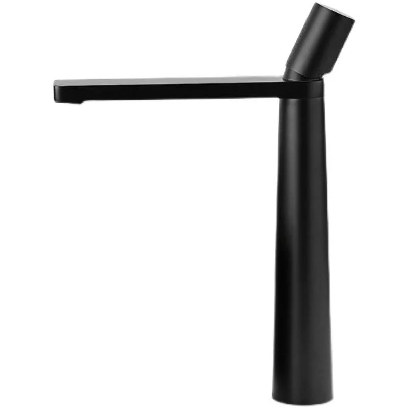 Modern Bathroom Tap Rotary Handle Brass Single Hole Washroom Tap -Bathlova