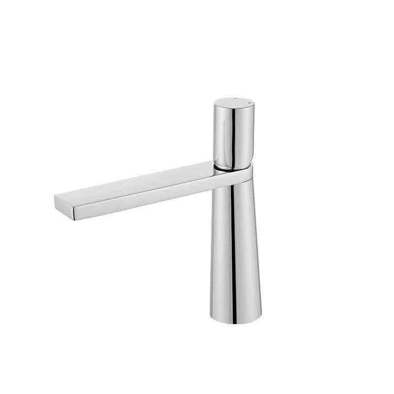 Modern Bathroom Tap Rotary Handle Brass Single Hole Washroom Tap -Bathlova