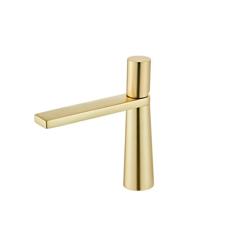 Modern Bathroom Tap Rotary Handle Brass Single Hole Washroom Tap -Bathlova