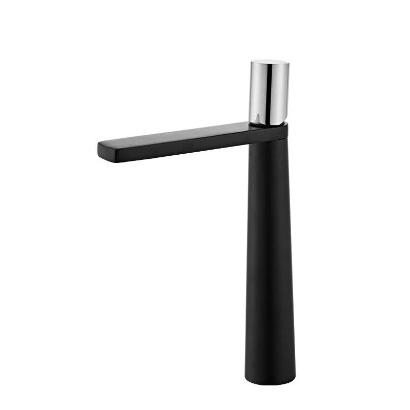 Modern Bathroom Tap Rotary Handle Brass Single Hole Washroom Tap -Bathlova