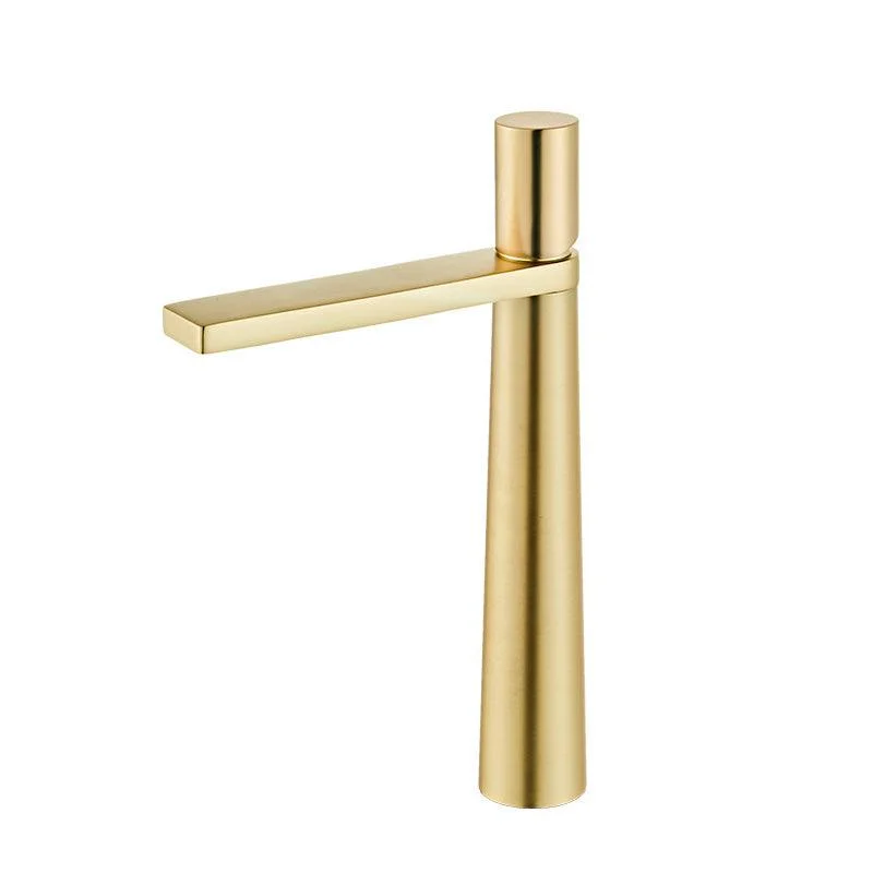 Modern Bathroom Tap Rotary Handle Brass Single Hole Washroom Tap -Bathlova