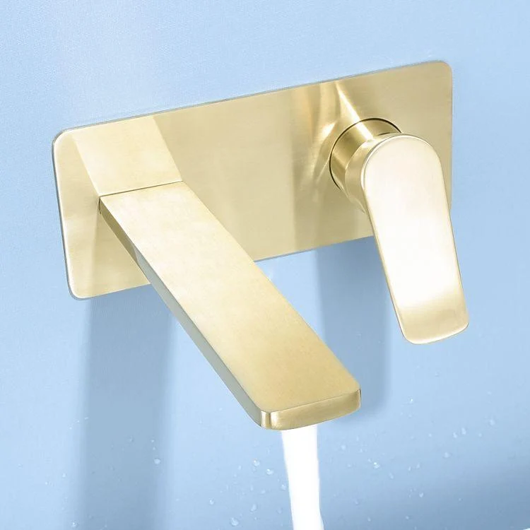 Modern Bathroom Tap Solid Color Single Handle Wall Mounted Bathroom Tap -Bathlova