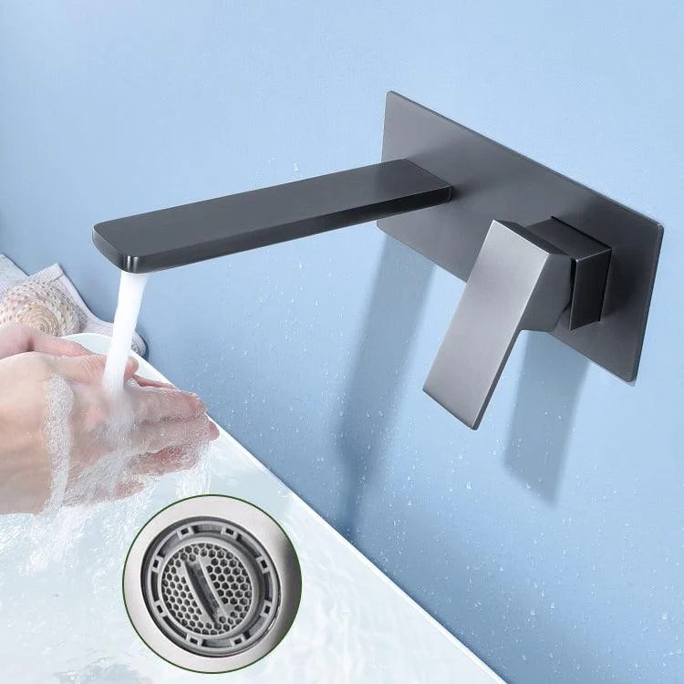 Modern Bathroom Tap Solid Color Single Handle Wall Mounted Bathroom Tap -Bathlova