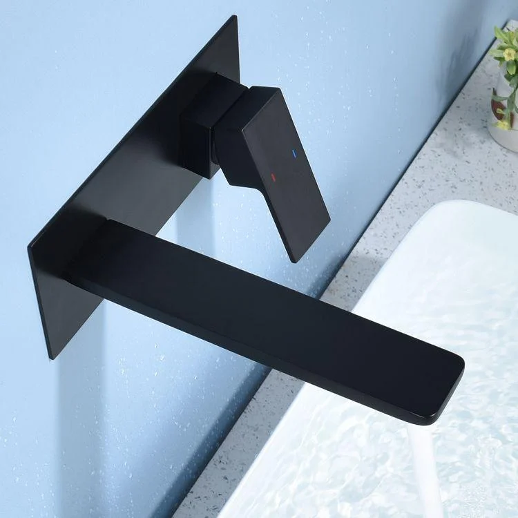 Modern Bathroom Tap Solid Color Single Handle Wall Mounted Bathroom Tap -Bathlova