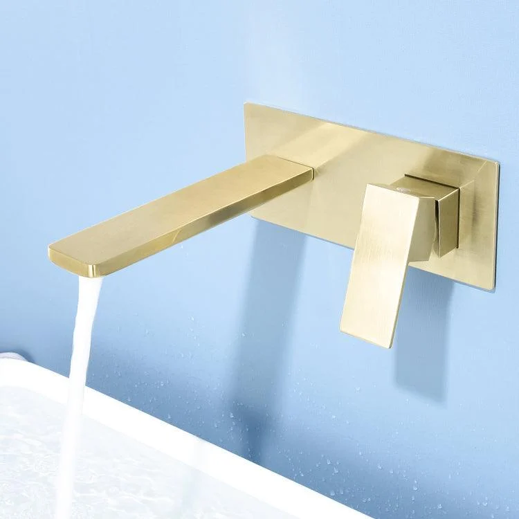 Modern Bathroom Tap Solid Color Single Handle Wall Mounted Bathroom Tap -Bathlova