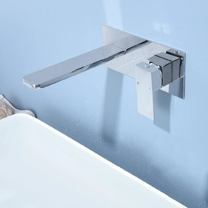 Modern Bathroom Tap Solid Color Single Handle Wall Mounted Bathroom Tap -Bathlova