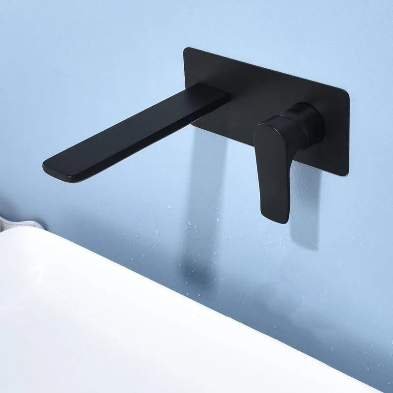 Modern Bathroom Tap Solid Color Single Handle Wall Mounted Bathroom Tap -Bathlova