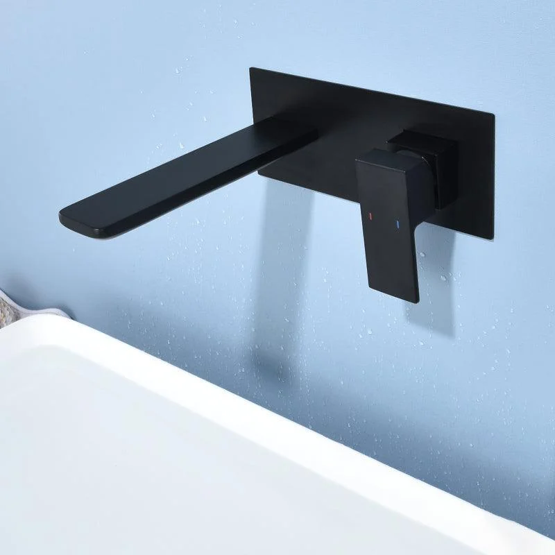 Modern Bathroom Tap Solid Color Single Handle Wall Mounted Bathroom Tap -Bathlova