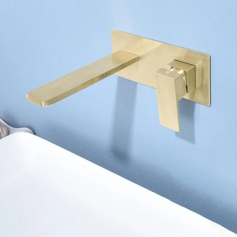 Modern Bathroom Tap Solid Color Single Handle Wall Mounted Bathroom Tap -Bathlova