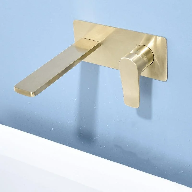 Modern Bathroom Tap Solid Color Single Handle Wall Mounted Bathroom Tap -Bathlova