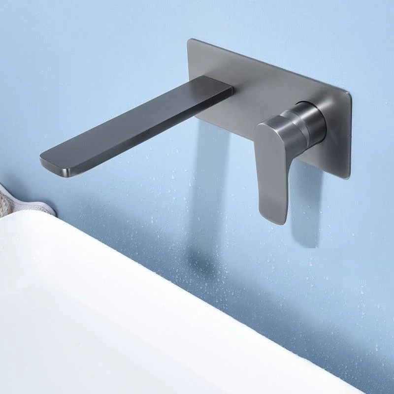 Modern Bathroom Tap Solid Color Single Handle Wall Mounted Bathroom Tap -Bathlova