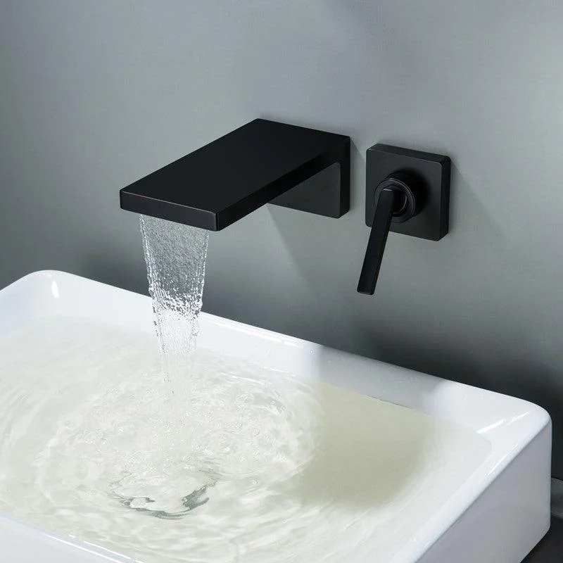 Modern Bathroom Tap Solid Color Wall Mounted Bath Tap Trim -Bathlova