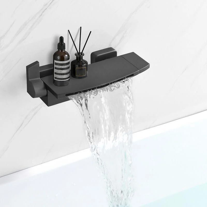 Modern Bathroom Tap Two Handle Copper Wall Mounted Bathroom Tap -Bathlova