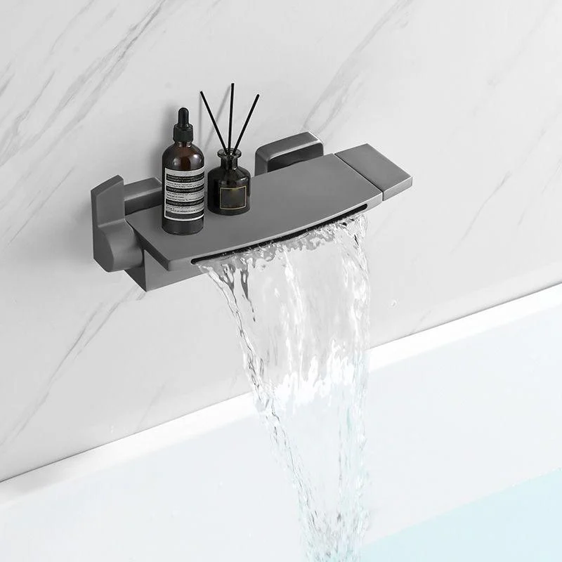 Modern Bathroom Tap Two Handle Copper Wall Mounted Bathroom Tap -Bathlova