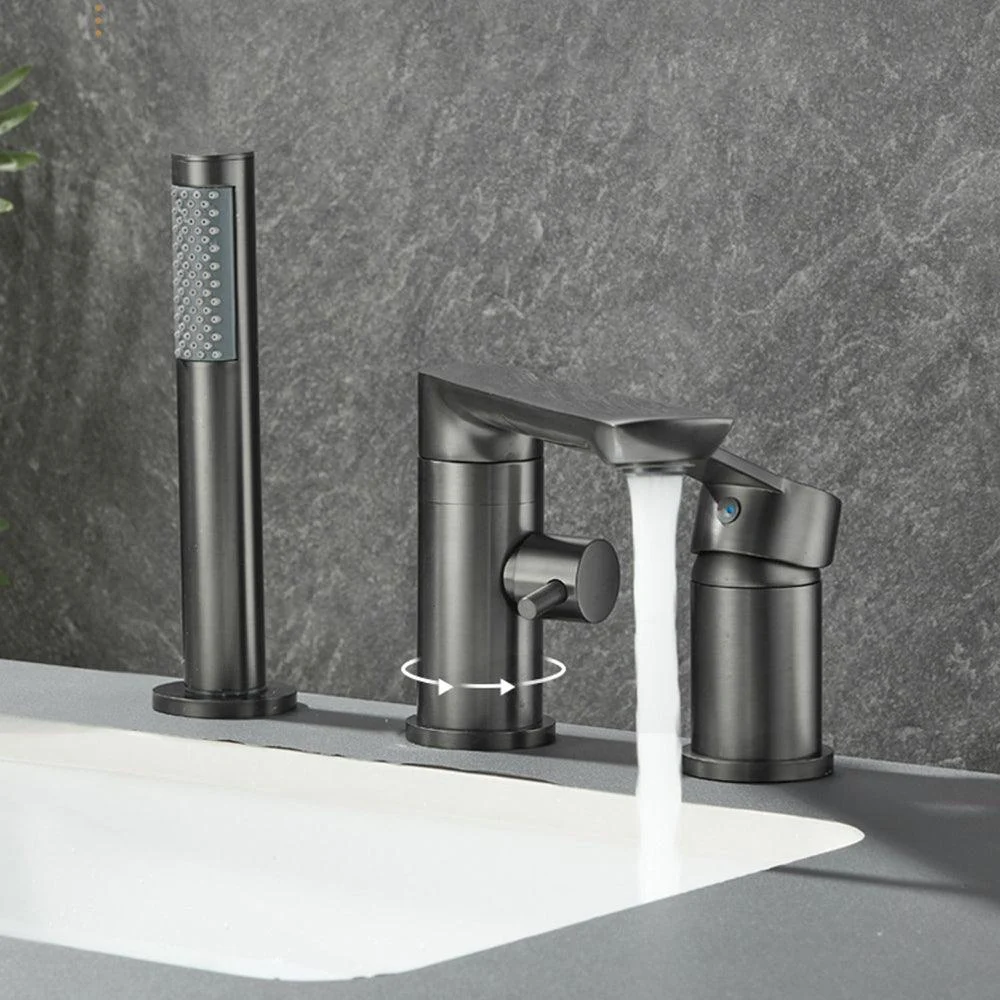 Modern Bathroom Tap Two Handle Temperature Control Bathtub Tap -Bathlova