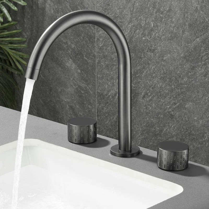 Modern Bathroom Tap Two Handle Temperature Control Bathtub Tap -Bathlova