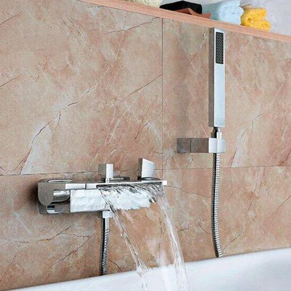 Modern Bathroom Tub Spout Wall Mounted Fixed Waterfall Tap -Bathlova