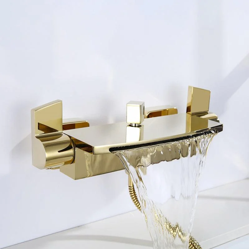 Modern Bathroom Tub Spout Wall Mounted Fixed Waterfall Tap -Bathlova