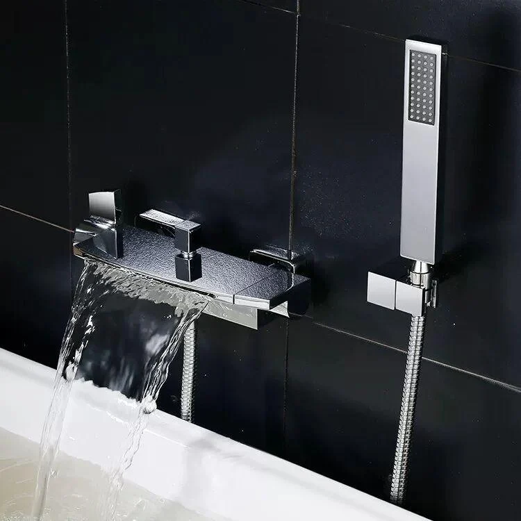 Modern Bathroom Tub Spout Wall Mounted Fixed Waterfall Tap -Bathlova