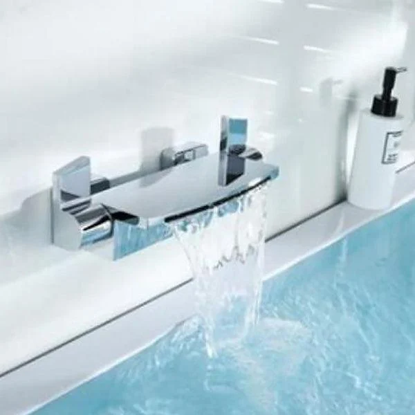 Modern Bathroom Tub Spout Wall Mounted Fixed Waterfall Tap -Bathlova