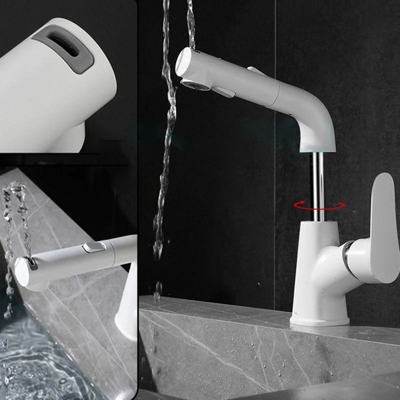 Modern Bathroom Vessel Tap Grass Lever Swivel Spout with Hoses Lavatory Tap -Bathlova