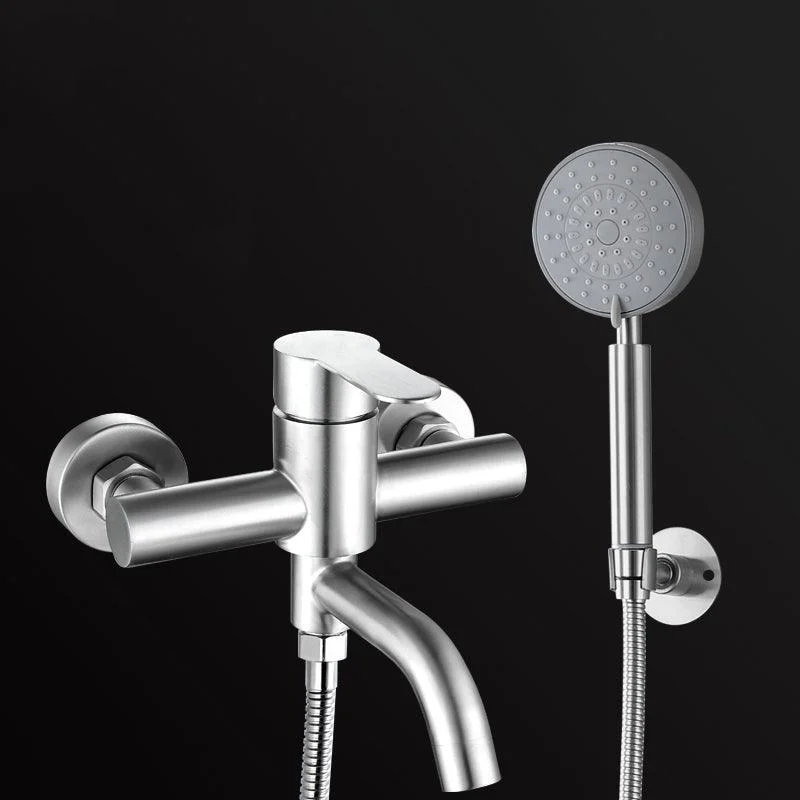 Modern Bathtub Tap 304 Stainless Steel Swivel Spout Wall Mounted Tub Tap Trim -Bathlova