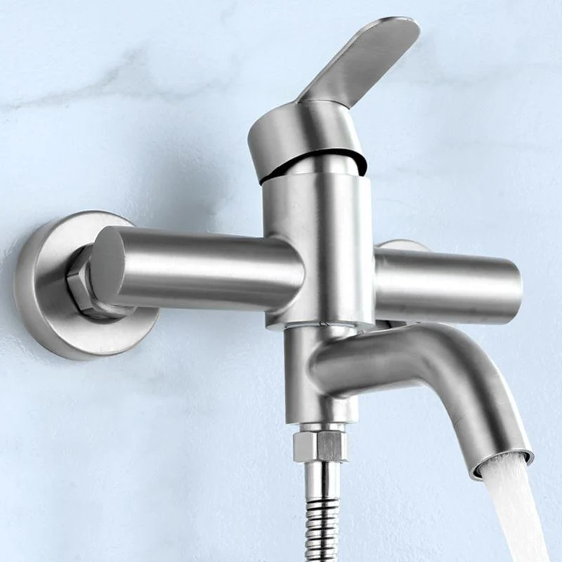 Modern Bathtub Tap 304 Stainless Steel Swivel Spout Wall Mounted Tub Tap Trim -Bathlova