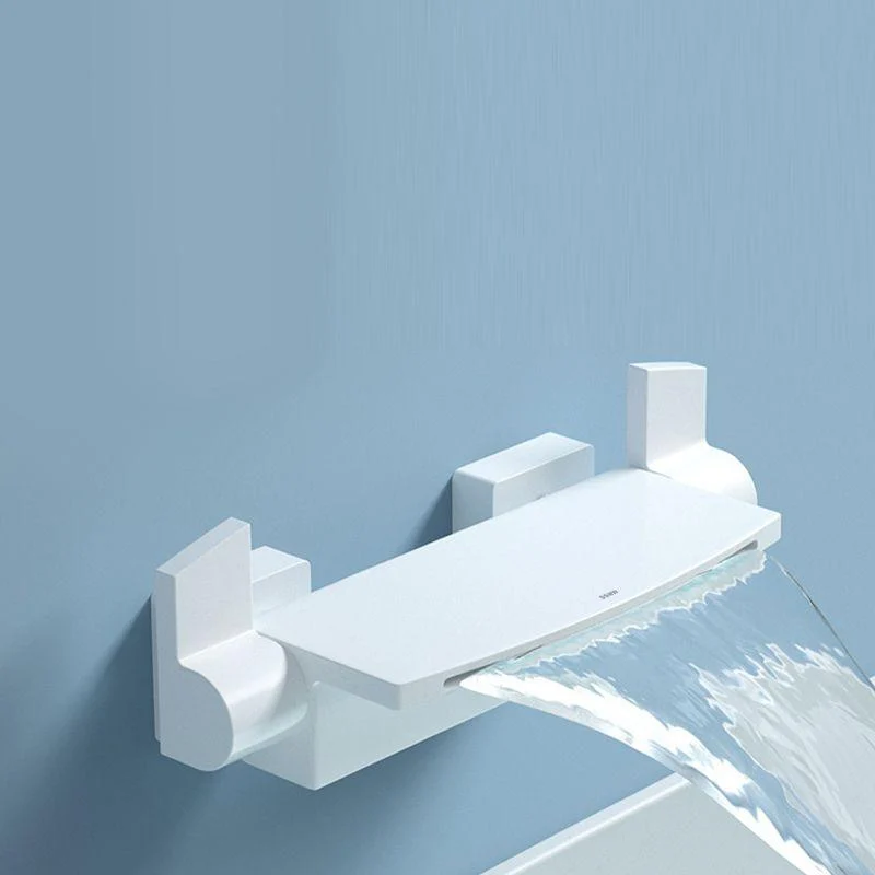 Modern Bathtub Tap Copper Low Arc Wall Mounted Bathroom Tap -Bathlova